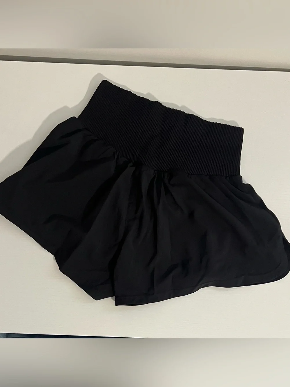 JoyLab Black Athletic Shorts with Ribbed Waist, Small - Picture 2 of 3